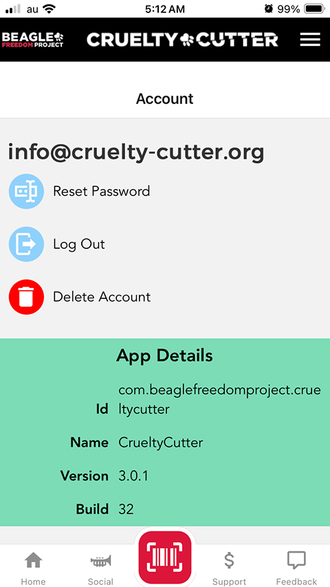 Cruelty Cutter: Account